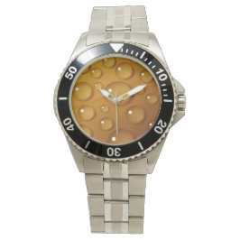Oranje waterdruppelstructuur horloge