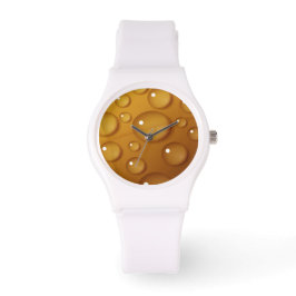 Oranje waterdruppelstructuur horloge