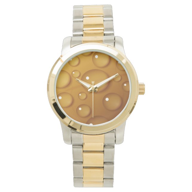 Oranje waterdruppelstructuur horloge (Voorkant)