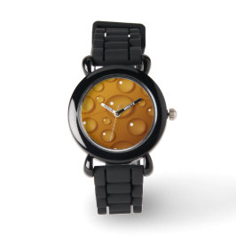 Oranje waterdruppelstructuur horloge