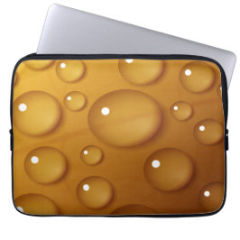Oranje waterdruppelstructuur laptop sleeve