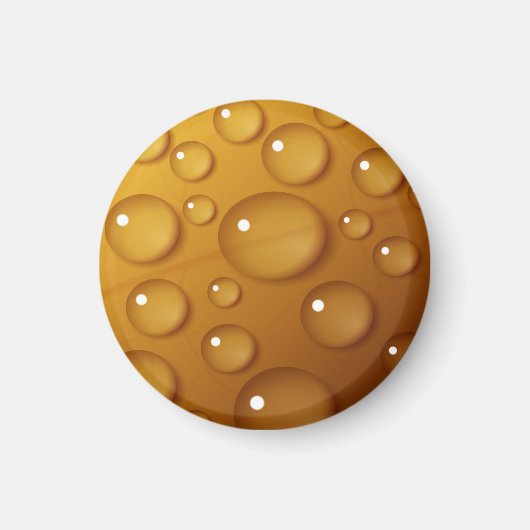 Oranje waterdruppelstructuur magneet (Voorkant)