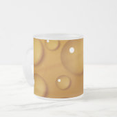 Oranje waterdruppelstructuur matglas koffiemok (Voorkant links)