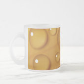Oranje waterdruppelstructuur matglas koffiemok (Links)