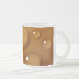 Oranje waterdruppelstructuur matglas koffiemok
