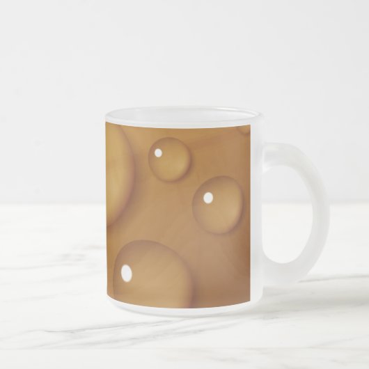 Oranje waterdruppelstructuur matglas koffiemok (Rechts)
