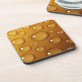 Oranje waterdruppelstructuur onderzetter (Linkerzijde)