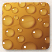 Oranje waterdruppelstructuur onderzetter (Voorkant)