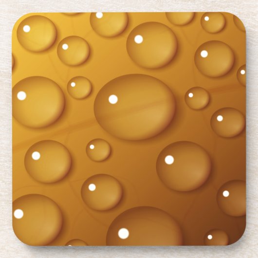 Oranje waterdruppelstructuur onderzetter (Voorkant)