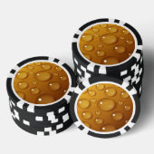 Oranje waterdruppelstructuur pokerchips (Opstapeling)