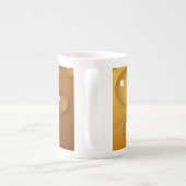 Oranje waterdruppelstructuur porselein kop (Achterkant)