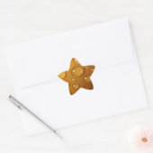 Oranje waterdruppelstructuur ster sticker (Envelop)
