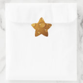 Oranje waterdruppelstructuur ster sticker (Tas)