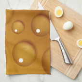 Oranje waterdruppelstructuur theedoek (Quarter Fold)