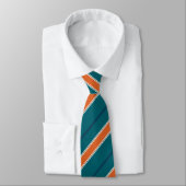 Oranje waterige diagonaal-strepe Stropdas (Gebonden)