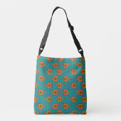 Oranje Watering Can met Zonnebloem Crossbody Tas (Achterkant)