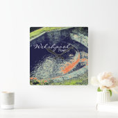 Oranje waterval en pool in Welshpool, powys Vierkante Klok (Huis)