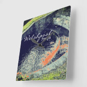 Oranje waterval en pool in Welshpool, powys Vierkante Klok (Hoek)