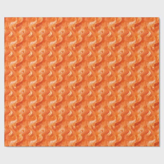 Oranje Waterverf Abstract Cadeaupapier (Vlak)
