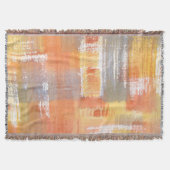 Oranje Waterverf Abstract Deken (Voorkant)