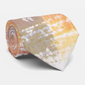 Oranje Waterverf Abstract Stropdas (Opgerold)