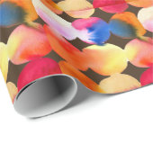 Oranje waterverf abstracte kunst cadeaupapier (Rol Hoek)