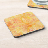 Oranje Waterverf Achtergrond Bier Onderzetter (Linkerzijde)