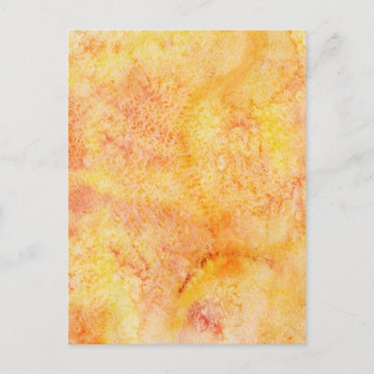 Oranje Waterverf Achtergrond Briefkaart (Voorkant)