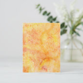 Oranje Waterverf Achtergrond Briefkaart (Staand voorkant)