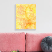 Oranje Waterverf Achtergrond Canvas Afdruk (Insitu (Woonkamer))