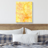 Oranje Waterverf Achtergrond Canvas Afdruk (Insitu (Slaapkamer))