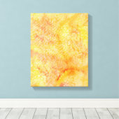 Oranje Waterverf Achtergrond Canvas Afdruk (Insitu (Houten vloer))