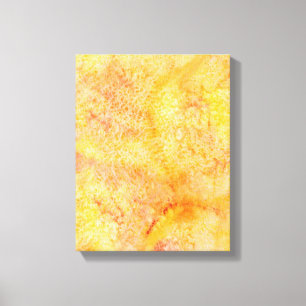 Oranje Waterverf Achtergrond Canvas Afdruk