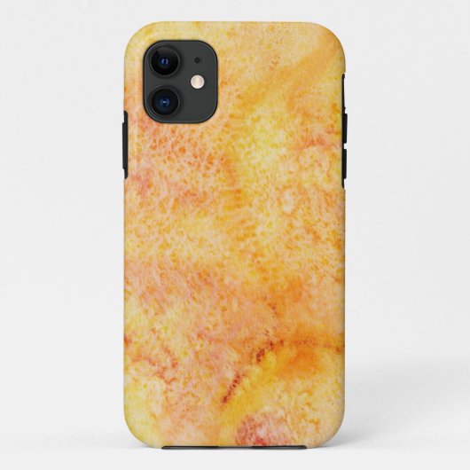Oranje Waterverf Achtergrond Case-Mate iPhone Case (Achterkant)