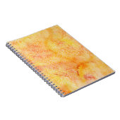 Oranje Waterverf Achtergrond Notitieboek (Rechterzijde)