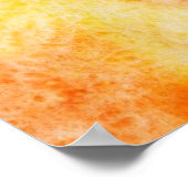 Oranje Waterverf Achtergrond Poster (Hoek)