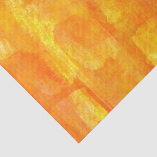 Oranje Waterverf All-Over Print Tissuepapier (Detail)