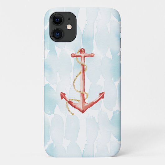 Oranje Waterverf Anchor Case-Mate iPhone Case (Achterkant)