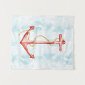 Oranje Waterverf Anchor Wandkleed (Voorkant (horizontaal))