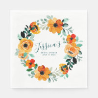 Oranje Waterverf bloemen Aangepast Vrijgezellenfee