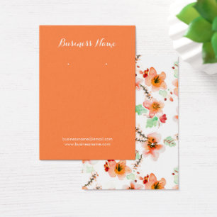 Oranje Waterverf bloemen Achtergrond die Kaarten v Visitekaartje