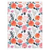 Oranje Waterverf bloemen Tafelkleed (Voorkant)