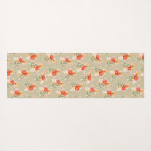 Oranje Waterverf bloemen Yoga Mat (Achterkant (horizontaal))