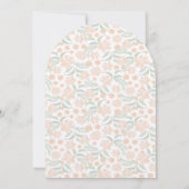 Oranje Waterverf Bloemenbruiloft uitnodiging (Achterkant)