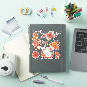 Oranje Waterverf bloemenset Sticker (iPad Cover)