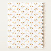 Oranje Waterverf Botanische wilde bloemen in het n Planner (Achterkant)