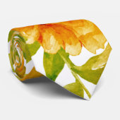 Oranje waterverf cactus, succulent stropdas (Opgerold)