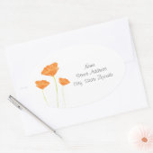 Oranje Waterverf California Poppies Labels (Envelop)
