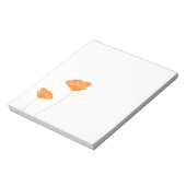 Oranje Waterverf California Poppies Notitieblok (Linkerzijde)