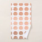 Oranje Waterverf Cute Happy Polka Dots Art Bad Handdoek (Handdoek)